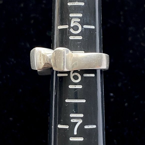 Chunky Handmade Geometric Sterling Silver Don Dietz Ring Size 5.75 TW 11.3 G - Picture 11 of 12